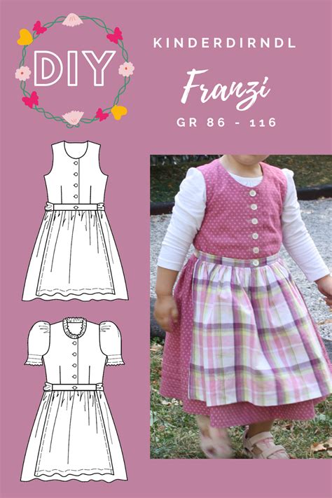 Kinderdirndl Selbern Hen Schnittmuster Und N Hanleitung Zum Dirndl