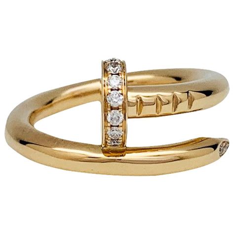 Cartier Juste Un Clou Ring In Yellow Gold And Diamonds Ref