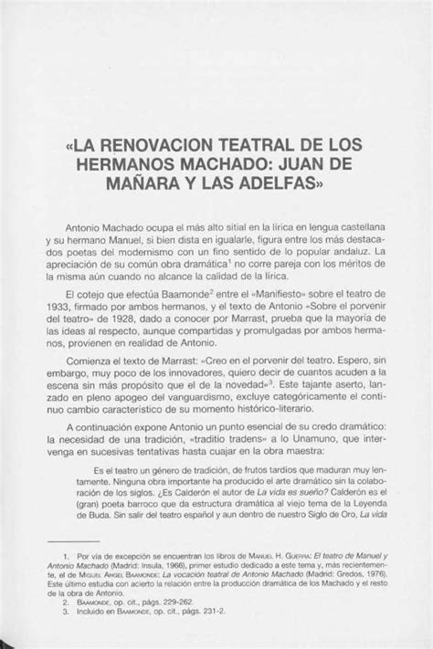 Pdf Renovacion Teatral De Los Hermanos Machado Juan De Manara