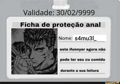 Validade Ficha de proteção anal Nome s mu l este ifunnyer agora não pode ter seu cu comido