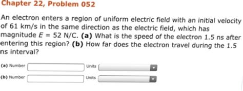 Solved An Electron Enters A Region Of Uniform Electric Field