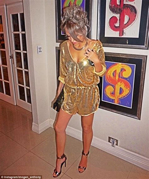 Imogen Anthony Turns Heads Wearing Two Gold Outfits In One Night After Her Partner Kyle