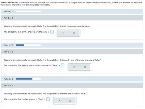 Solved True False Exam A Section Of An Exam Contains Four Chegg