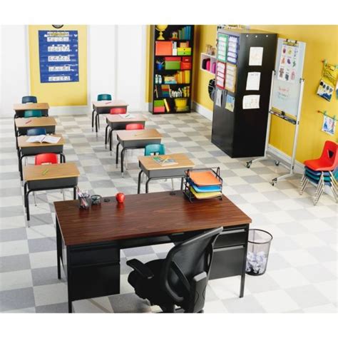 Lorell Adjustable Height Student Desks With Book Box