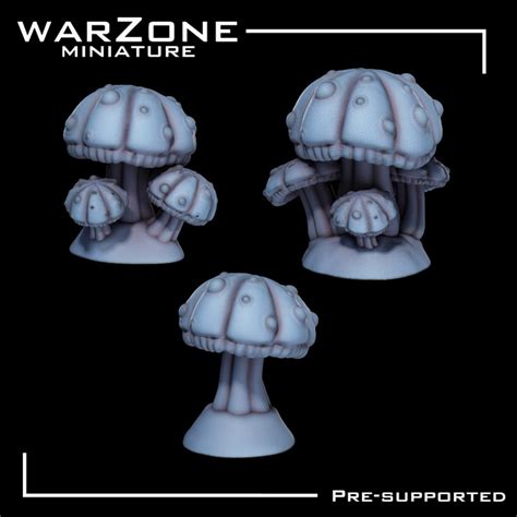 3d Printable 20 Mushrooms Basing Bits By Warzone Miniature