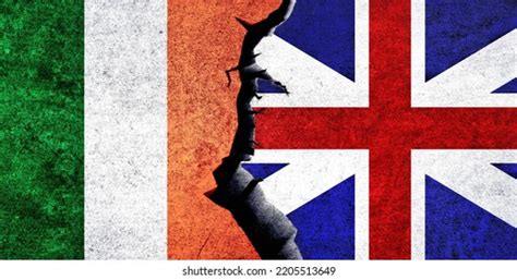 United Kingdom Ireland Flags Together Britain Stock Illustration ...