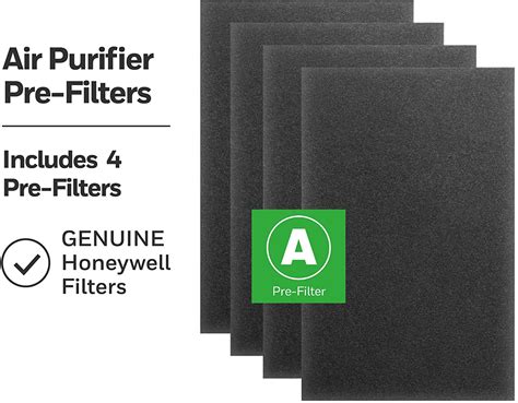 Honeywell Hrf A200 Pre Cut Carbon Pre Filter For Hpa200 Series Air Purifiers 4 Pack Filter A