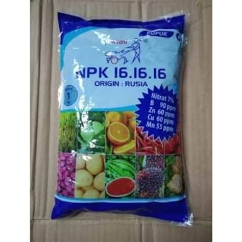 Jual Pupuk NPK Pak Tani 16 16 16 Kemasan 1kg Original Pabrik Shopee