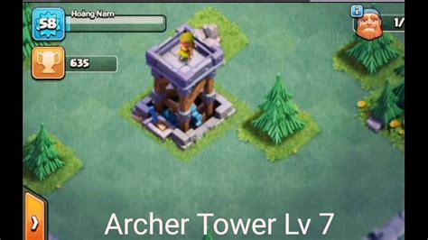 Clash Of Clans New Archer Tower Level 6 7 8 Youtube