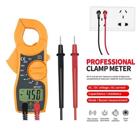 MT87 Digital Clamp Multimeter Resistance Ohm Tester AC DC Clamp Ammeter