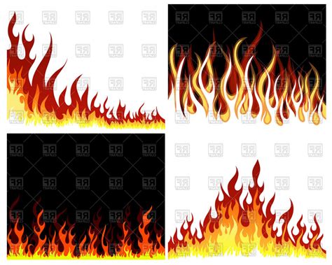 Fire Border Vector at Vectorified.com | Collection of Fire Border ...