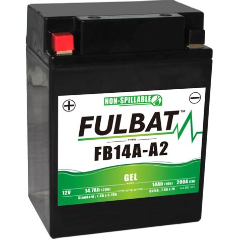 Batterie Fulbat GEL SLA FB14A A2 GEL 12V 14AH 200 AMPS 134x88x176 Gauche