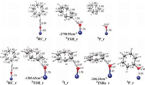 Optimized Geometries Of The Reactant Complexes Transition States