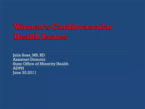 Ppt Womens Cardiovascular Health Issues Powerpoint Presentation