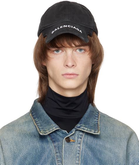 Balenciaga Black Notch Logo Cap Balenciaga