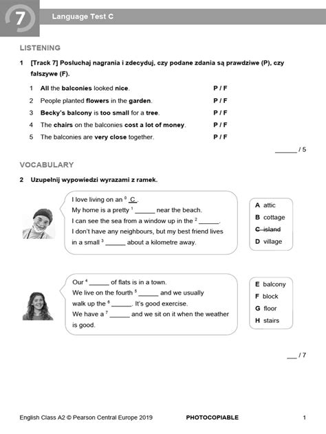 Ec A2 Tests Language Test 7c Pdf