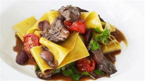 Braised Lamb Shank Pappardelle With Kalamata Olives Tomatoes And Preserved Lemon Nz Herald