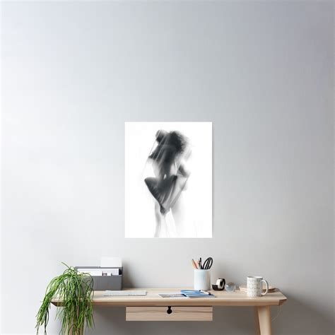 Sensual Nude Couple Making Love In Glowing White Mist Art Print Poster For Sale By