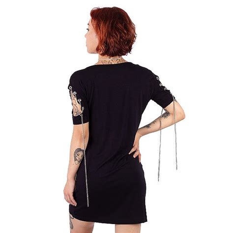 Vestido Rocker Corrente Preto Art Rock Camisetas Receba Em Casa