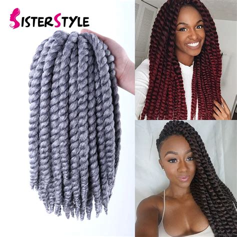 14inch Havana Mambo Twist Dreadlocks Crochet Grey Faux Locs Braids Crochet Braid Soft Dread Hair