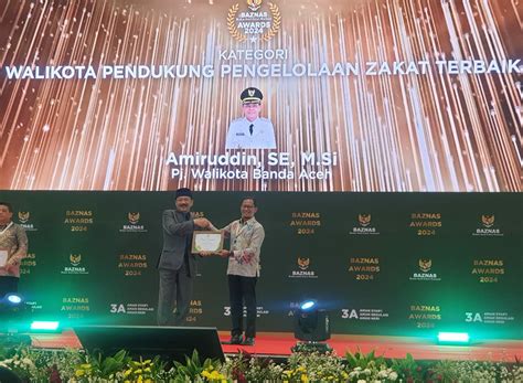 Pj Wali Kota Banda Aceh Raih Baznas Award Waspada