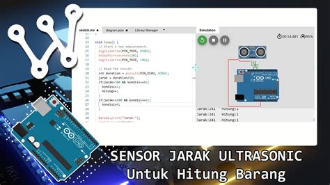 Sensor Jarak Ultrasonic Hc Sr Mengukur Jarak Menghitung Barang