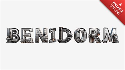 Benidorm Train Alphabet Font Text Effect Generator