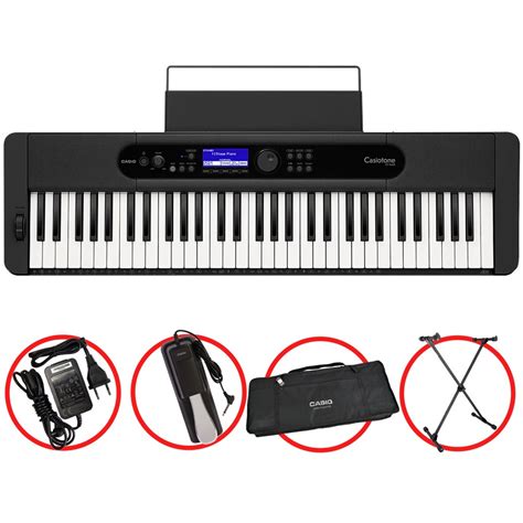 Kit Teclado Casiotone Cts Bk Preto Bluetooth Teclas