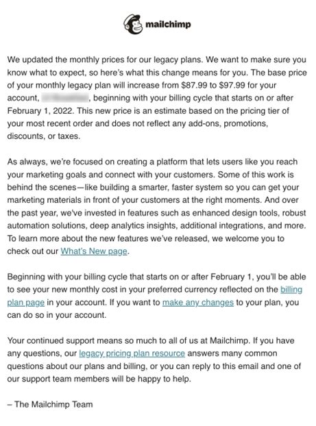 Pricing Update Emails For SaaS 14 Examples Explained