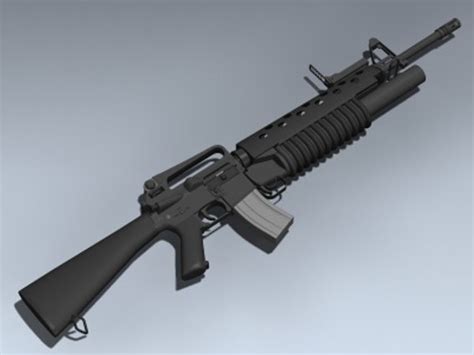 M16a2 Mit M203 3d Modell Turbosquid 406514