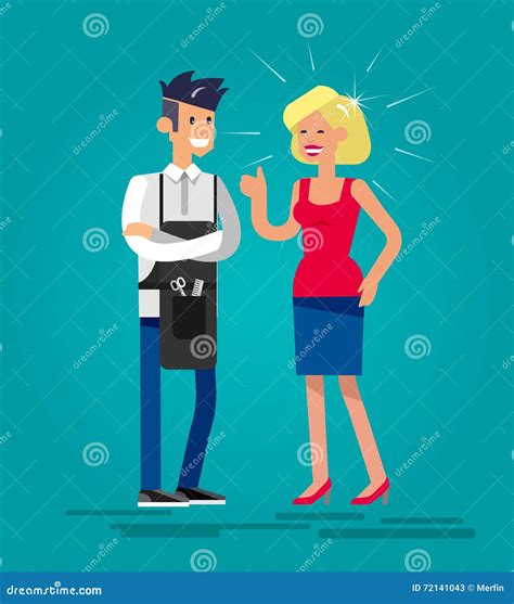 Ejemplo Con El Peluquero Gay Ilustración del Vector Ilustración de fondo sala 72141043