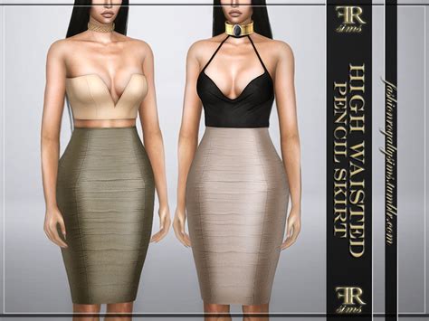 The Sims Resource High Waisted Pencil Skirt