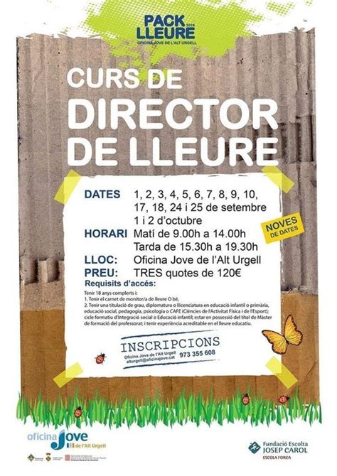 Obertes Les Inscripcions Pel Curs De Director De Lleure