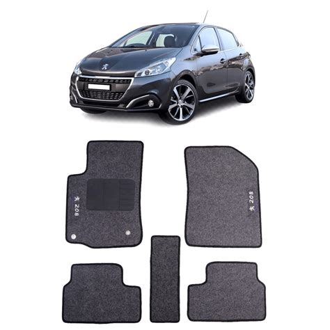 Tapete Peugeot 208 13 A 18 Carpete Grafite Bordados Originais Produto