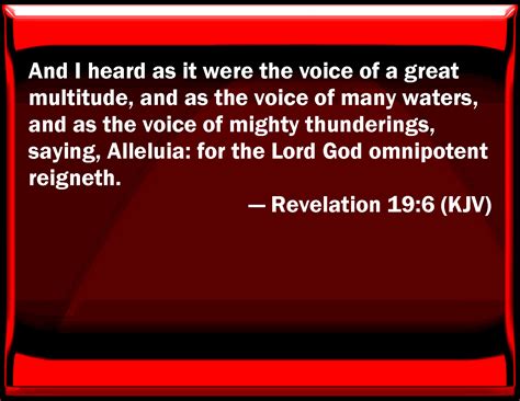 Revelation 19 6 And I Heard As It Were The Voice Of A Great Multitude