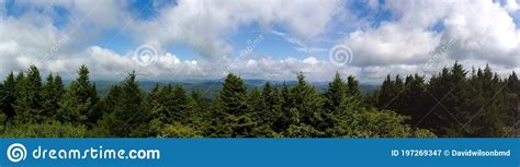 A Panoramic View From Spruce Knob Stock Image Image Of Observation