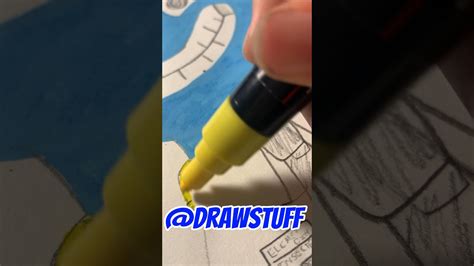 Drawing Wade Ripple In Posca Markers 💧🏃‍♂️drawing Elemental Waderipple Letsdraw Youtube