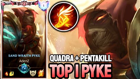 Wild Rift Pyke Pentakill Quadrakill Top Pyke Gameplay