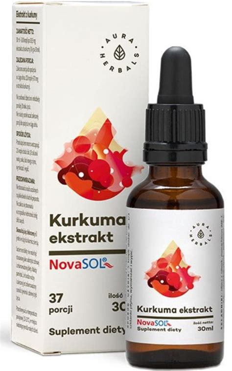 Kurkuma ekstrakt Nova Sol krople 30 ml Aura Herbals Skład Cena