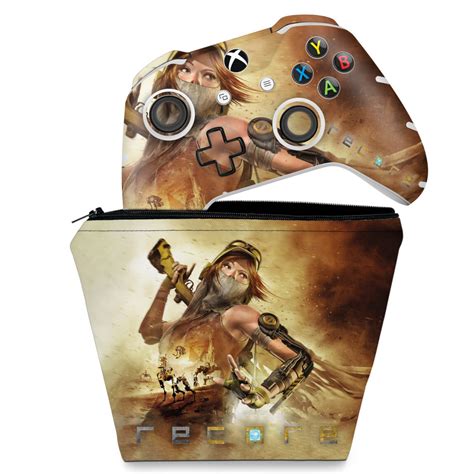 KIT Capa Case E Skin Xbox One Slim X Controle Recore Pop Arte Skins