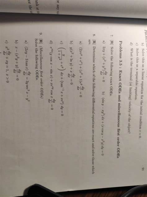 Solved Problemi 91 B Solve This As A Linear Equation For