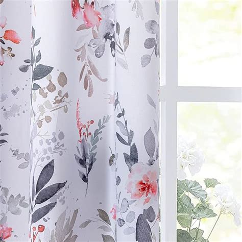 Amazon Mysky Home Floral Curtains Inch Length For Living Room