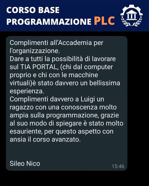 Corso Programmazione Plc Base Accademia Dell Innovazione