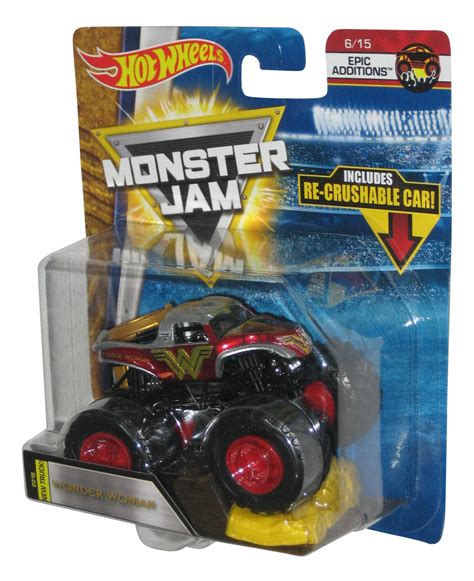 Hot Wheels Monster Jam Wonder Woman Toy Truck W Re Crushable Car Ebay