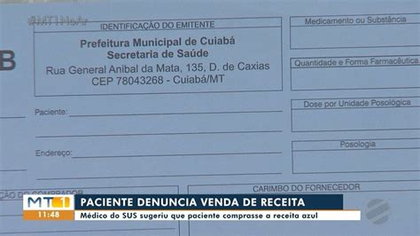 MTTV 1ª Edição Cuiabá Paciente do SUS denuncia venda de receita de