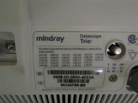 Mindray Datascope Trio Patient Monitor W Accessories For Sale