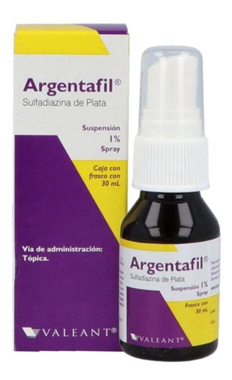 Argentafil Spray Heridas Quemaduras Sulfadiazina Plata 30ml Envío Gratis