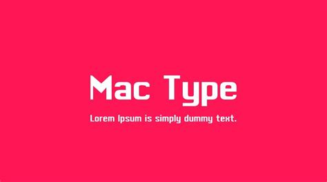 Mac Type Font : Download Free for Desktop & Webfont