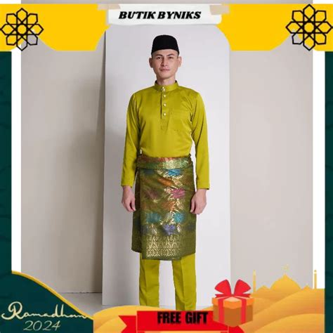 NEW 2024 Baju Melayu Cekak Musang RENJANA 25 WARNA OLIVE Shopee