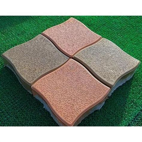 Grey Orange Wave Shape Wave Paver Blocks Thickness Mm At Rs